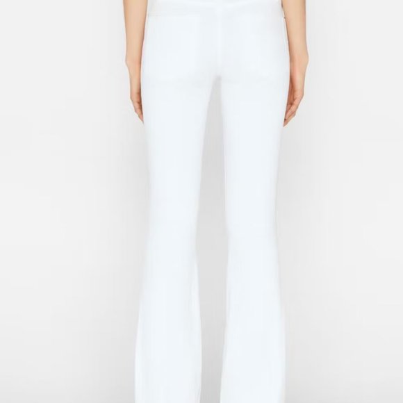 Frame Denim Le High Flare Jeans in Blanc White Stretch Flare Jeans Women - Picture 5 of 13